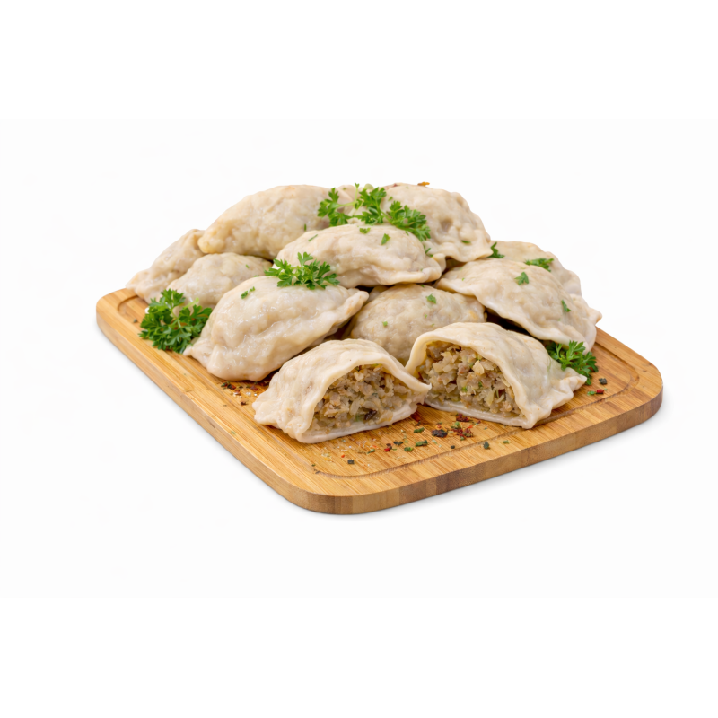 Pierogi z kapustą i pieczarkami