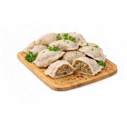 Pierogi z kapustą i pieczarkami