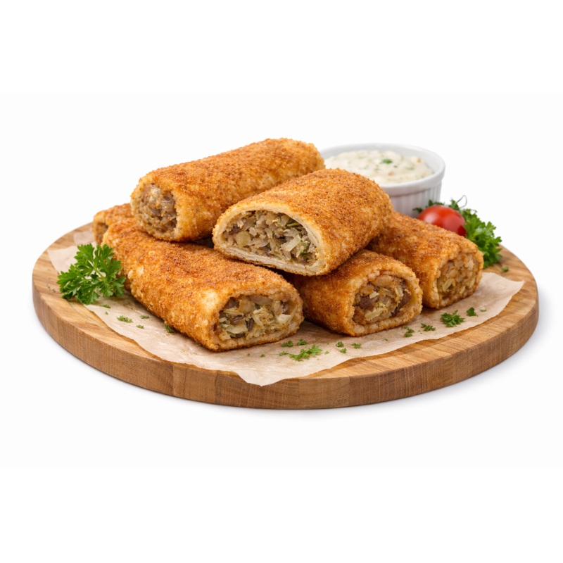 Krokiet z kapustą i pieczarkami